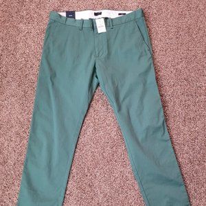 J Crew Pants Men's Slim Fit Flex Chino Preppy Cotton Comfort Casual 34x34 Green